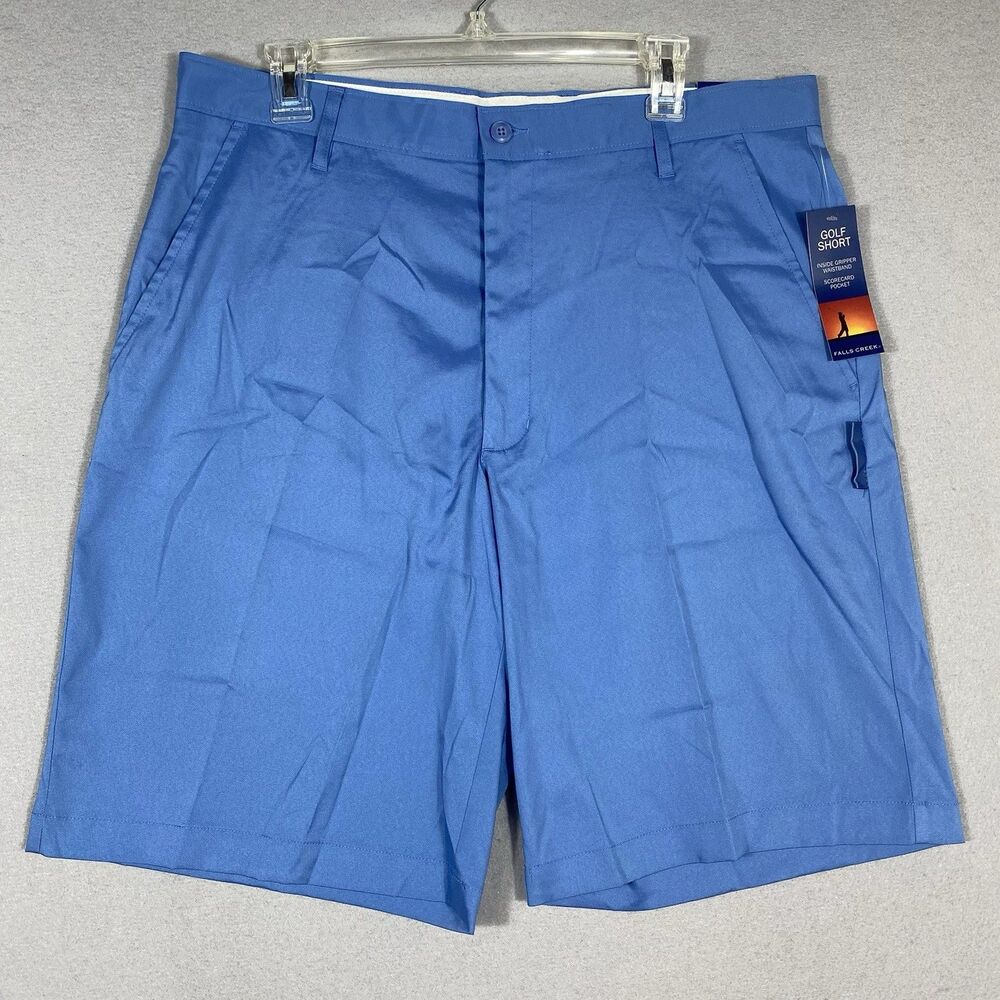Falls Creek Golf Shorts Size 34x10 Blue Lightweight‎ New Outdoors Hiking Casual